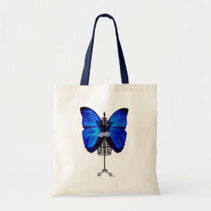 Mannequin-Blau-Schmetterling Tragetasche