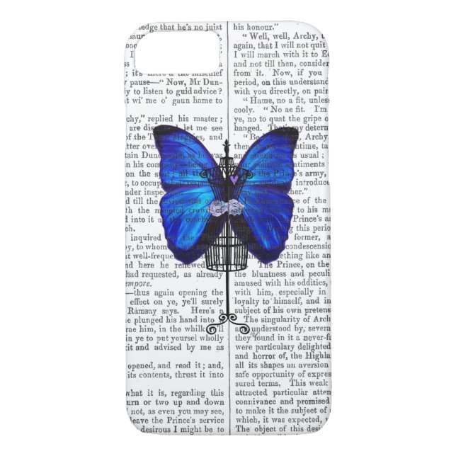 Mannequin Blue Butterfly Case-Mate iPhone Hülle (Rückseite)