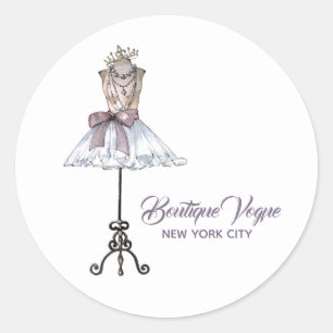 Mannequin mit Tutu Business Marketing Runder Aufkleber