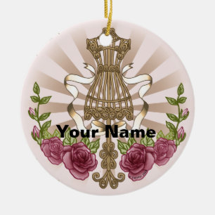 Mannequin-Rose Keramik Ornament