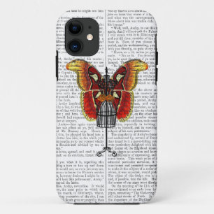 Mannequin-roter und gelber Schmetterling Case-Mate iPhone Hülle