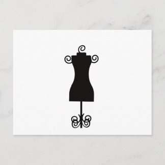 Mannequin, Schwarz-Weiß-Mode Postkarte