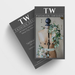 Mannequin styliste Carte de visite gris foncé