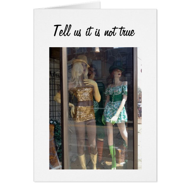 "MANNEQUINS A CHOQUÉ QUE VOUS ÊTES "50" CARTE DE G (Devant)