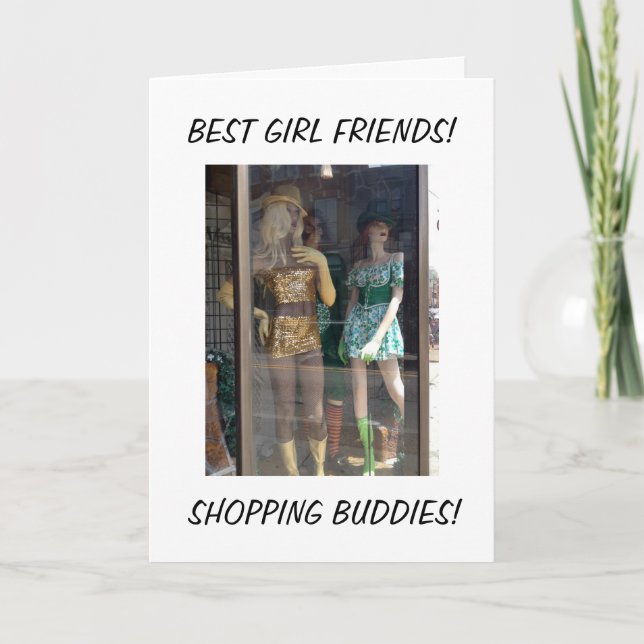 MANNEQUINS - BESTE FREUNDE/EINKAUFSGÄSTE AM GEBURT KARTE (Vorderseite)