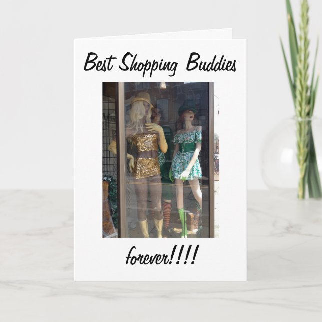 MANNEQUINS - BESTE FREUNDE/EINKAUFSGÄSTE AM GEBURT KARTE (Vorderseite)