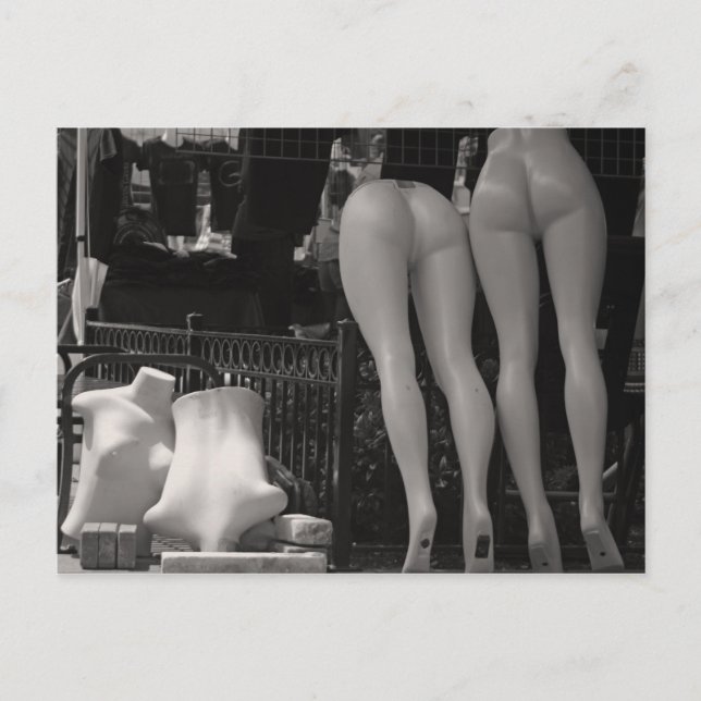 Mannequins zerlegt postkarte (Vorderseite)