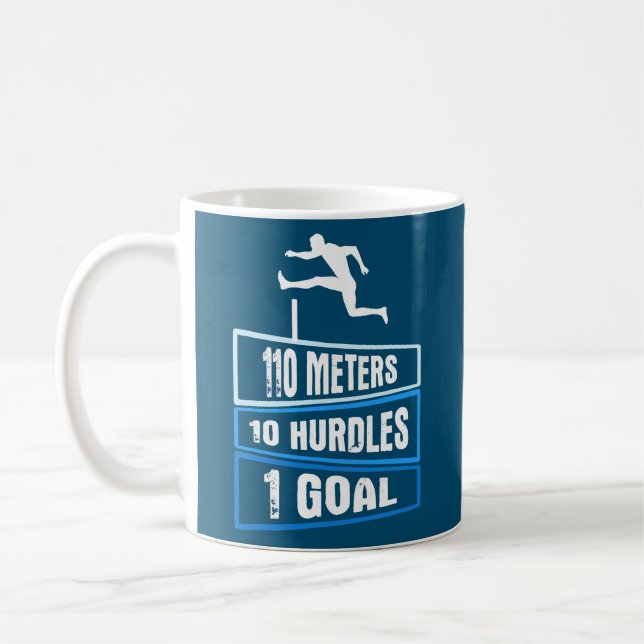 Männer 110 Meter 10 Hurdles 1 Ziel 110 Meter Kaffeetasse (Links)