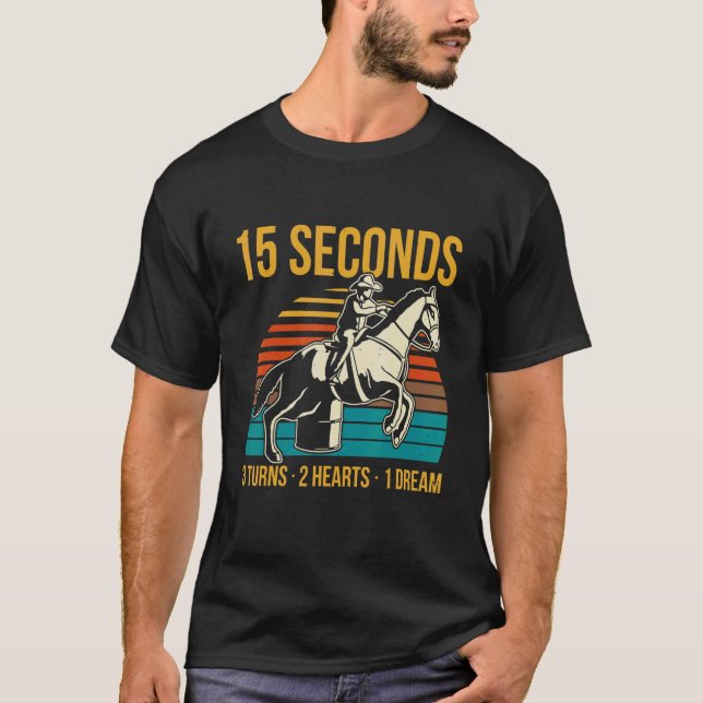 Männer 15 Sekunden 3 Urnen 2 Herzen 1 Traum Barrel T-Shirt (Vorderseite)
