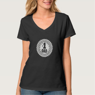 Männer 1 Vater Vater Tag von Sohn Tochter Kinder T-Shirt