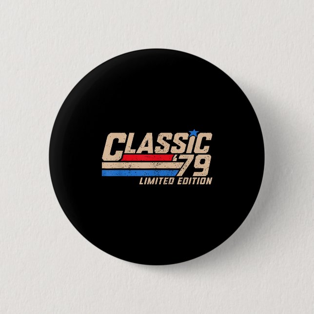 Männer 47 Alt 1979 Klassiker '79 Button (Vorderseite)