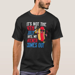 Männer 4. Juli Hot Dog Dackel kommt aus Erwachsene T-Shirt