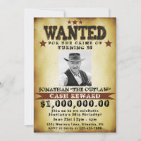 Männer 50. Geburtstag Cowboy Gewollt Poster-Einlad