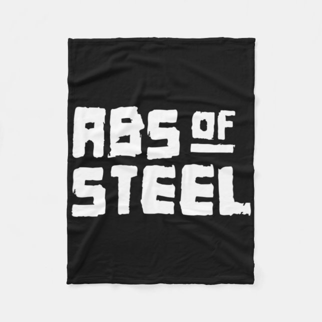 Männer abs von Steel Gym Fitness Workout Bodybuild Fleecedecke (Vorderseite)