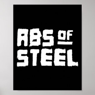 Männer abs von Steel Gym Fitness Workout Bodybuild Poster