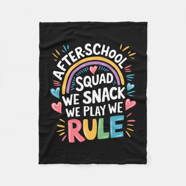Männer-Afterschool-Squad-Snack-Play-Rule-Schule Fleecedecke (Vorderseite)
