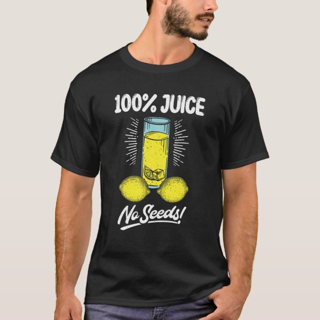 Männer Alle Säfte ohne Samen, sonnige Vasektomie T-Shirt (Vorderseite)
