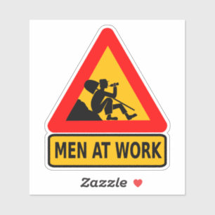Männer am Arbeitsplatz lustig Aufkleber
