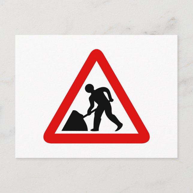Männer am Arbeitsplatz Postkarte (Vorderseite)