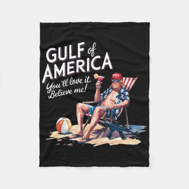 Männer am Golf von Amerika Fleecedecke (Vorderseite)