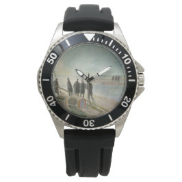 Männer am Strand (gefährliche Arbeit bei Ebbe) Armbanduhr