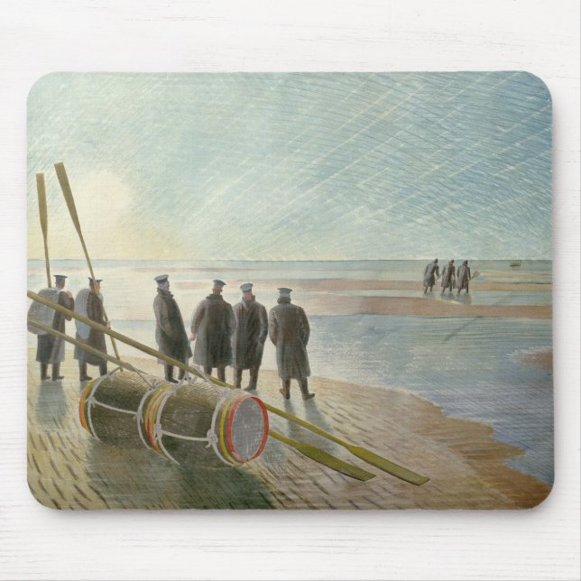 Männer am Strand (gefährliche Arbeit bei Ebbe) Mousepad (Vorne)