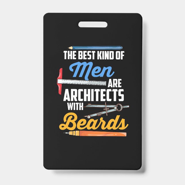 Männer Architekten mit Bärten Ausweis (Vorderseite)