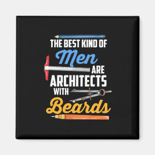 Männer Architekten mit Bärten Magnet