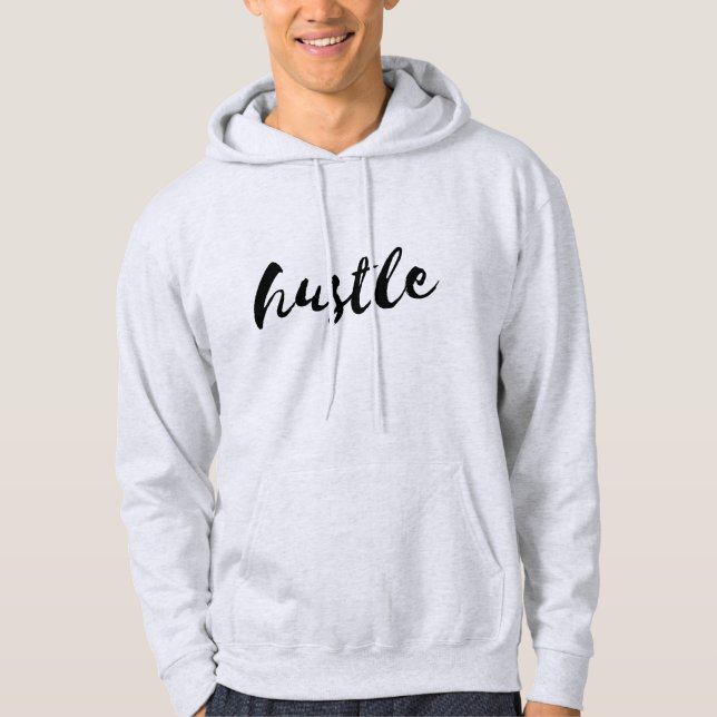 Männer aus schwarzem Schriftart Hoodie (Vorderseite)