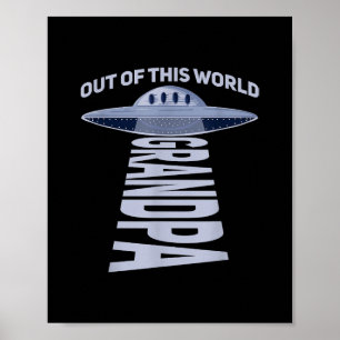 Männer Außerirdischer Opa-Zitat für dein UFO Poster
