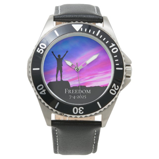 *~* Männer-Award-Abschluss-Rente Freiheit Sky Armbanduhr (Vorderseite)