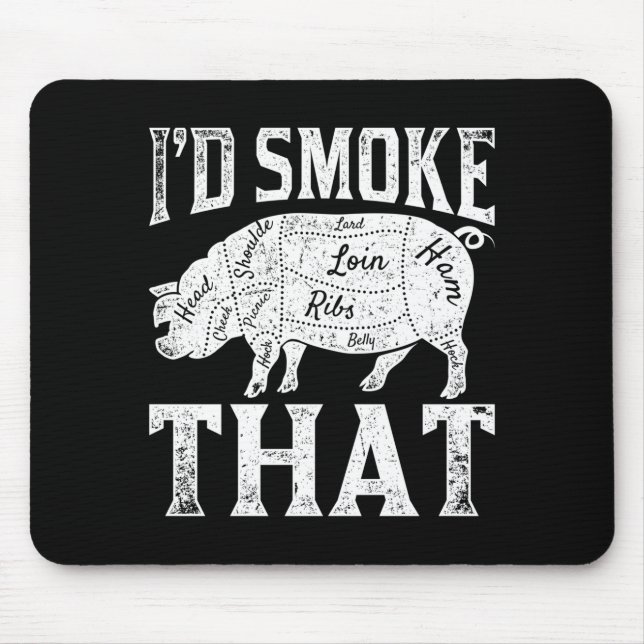 Männer Bacon Männer Barbecue-Party Schwein Männer  Mousepad (Vorne)