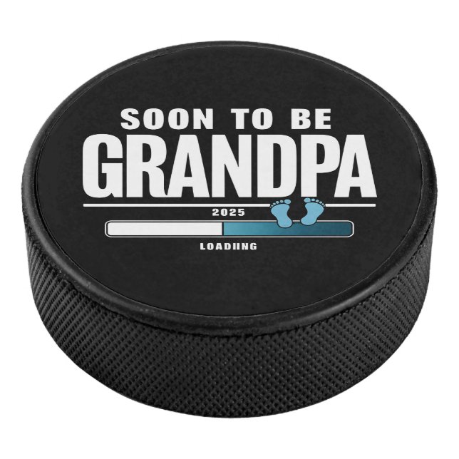 Männer bald Großvater EST 2025 neuer Großvater Eishockey Puck (3/4)
