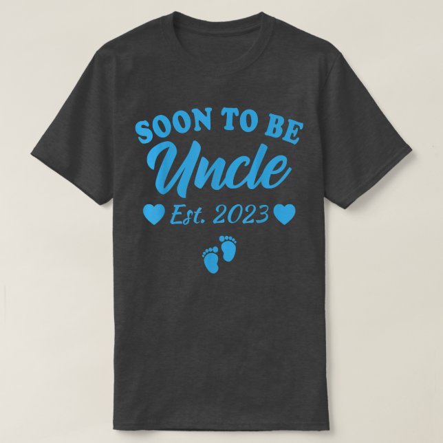 Männer bald Onkel 2023 Schwangerschaftsankündigung T-Shirt (Design vorne)