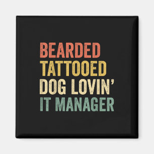 Männer Bartete Tattooed Hund Lovin IT-Manager Bart Magnet