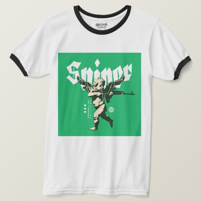 Männer Basic Ringer T-Shirt (Design vorne)