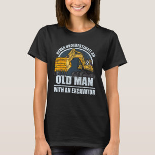 Männer Bauarbeiter Schwere Ausrüstung Bagger T-Shirt