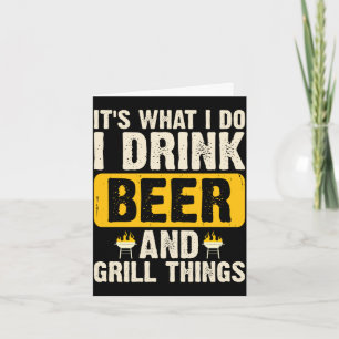 Männer bbq was trinke ich Bier und grille Sachen Karte