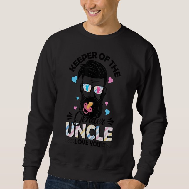 Männer Beard Männer rosa oder blau Onkel Lieben, d Sweatshirt (Vorderseite)