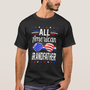 Männer bedrückte US-Flagge Alle amerikanischen Gro T-Shirt