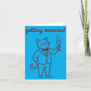 Männer Bekommen Meowied Lustige Katzenhochzeit Bra Karte