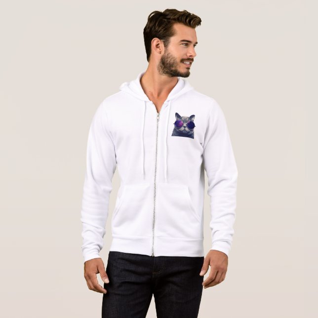 Männer Bella+Canvas Reißverschlusshoodie Hoodie (Vorne ganz)