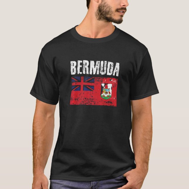 Männer Bermuda Nationalstolz Bermuda T-Shirt (Vorderseite)