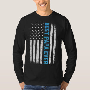 Männer beste Papa-Fahne je US-Flagge 4. Juli Pfade T-Shirt