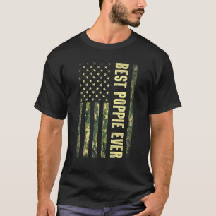Männer Beste Poppie je US-Flagge Camouflage Fath T-Shirt