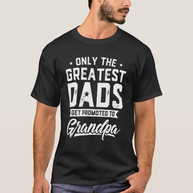 Männer Beste Vater werden zum Großvater-Vater befö T-Shirt (Vorderseite)
