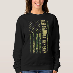 Männer Bester Großvater je US-Flagge Camouflage Sweatshirt