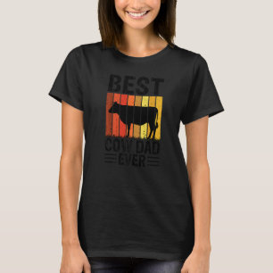 Männer Bester Kuh Vater je Kuh Bauernhof Bauer Ret T-Shirt