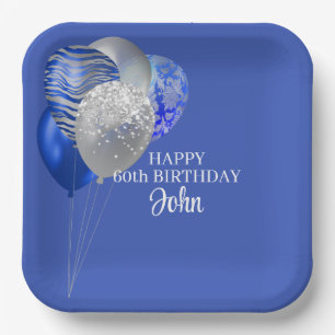 Männer Blau Geburtstag Pappteller