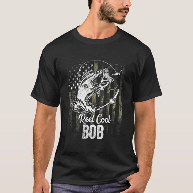Männer Camouflage Flag Druckrolle Cooler Bob Lüste T-Shirt (Vorderseite)